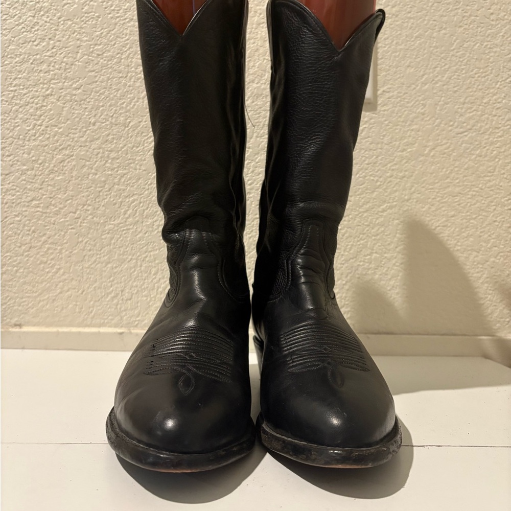 Authentic Vintage Black Tony Lama Cowboy Boots